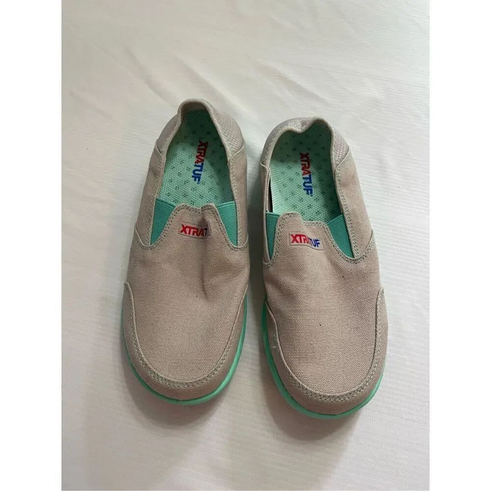 XTRATUF Women’s Yellowtail Canvas Slip On Shoes Blue Size 7.5 7 1/2